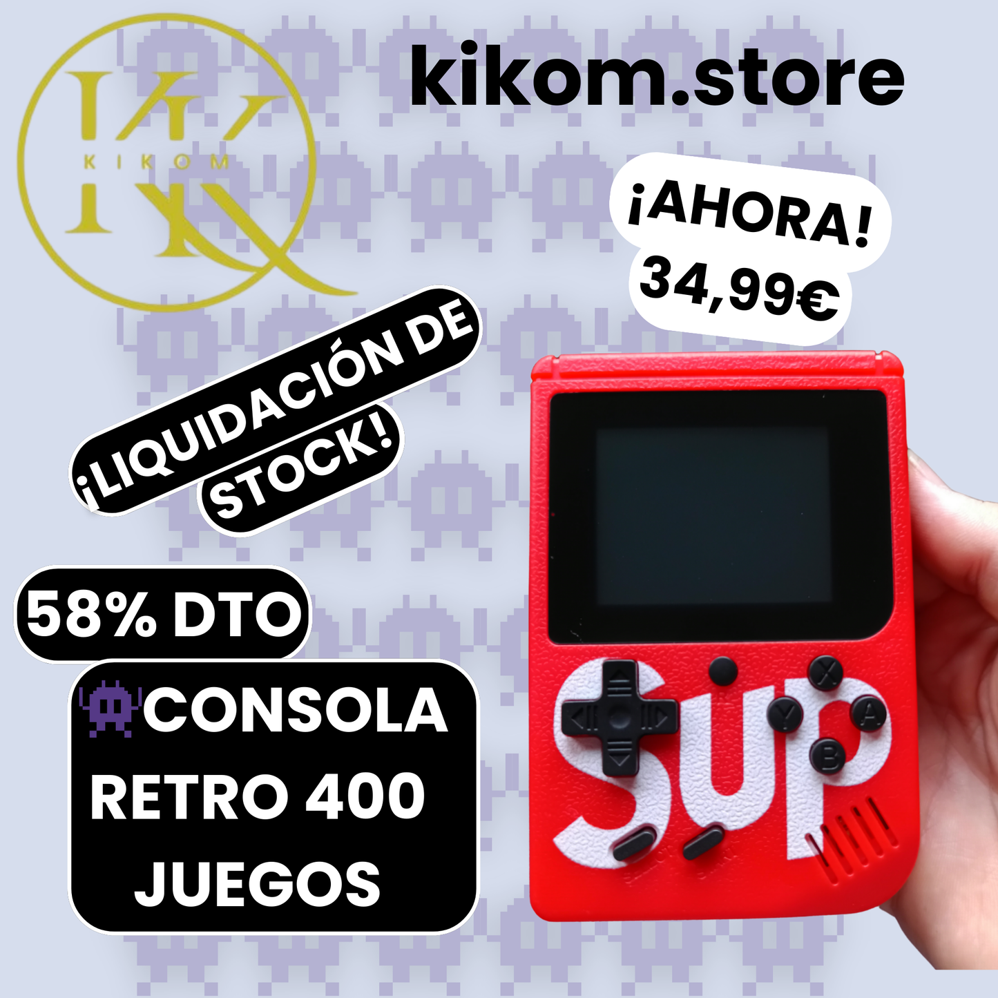 Consola Retrosup portátil 400 juegos